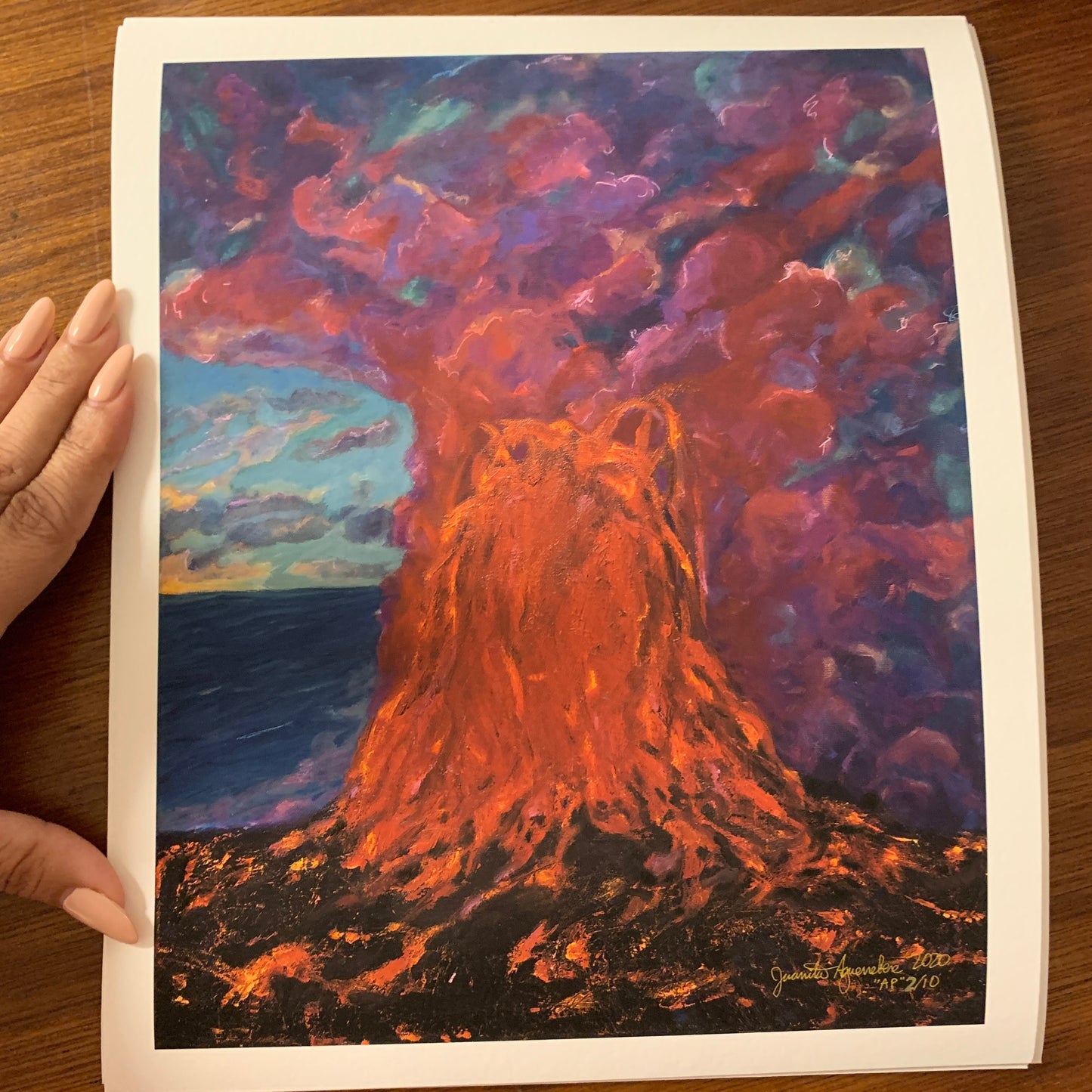 Eruption of Kilauea by Juanita Aguerrebere {Artist Proofs Series of 10}